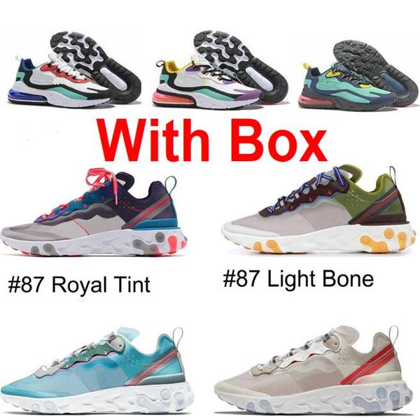 

new arrival 2020 react men epic react element 87 with box running shoes bauhaus hyper jade fashion mens trainer sneakers with box