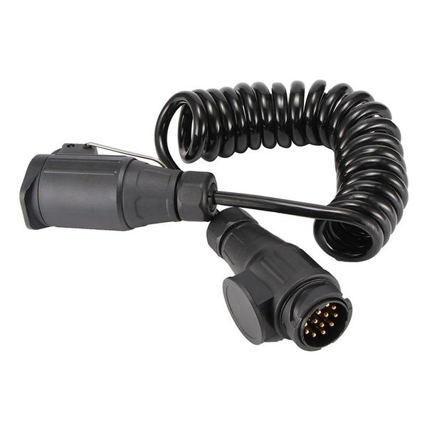 

onever car accessories extension cord wiringcaravan connectors 7-13 pin trailer plug socket with spring cable 12v 2m