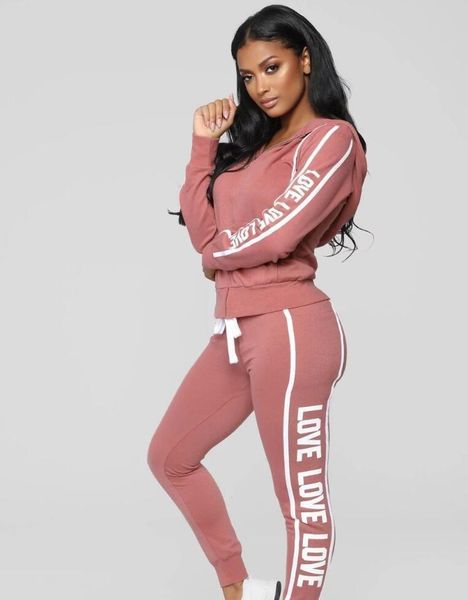 love pink sweat suits on sale