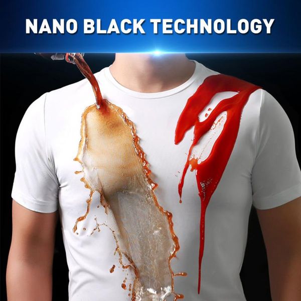 

fashion t-shirt anti-dirty waterproof hydrophobic stainproof breathable quick dry short sleeve hiking shirt, Black;blue