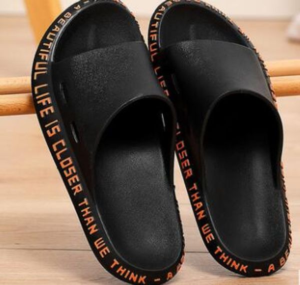 

379 6 indoor black green red solid lightweight men shoes solid color men big size classic slipper