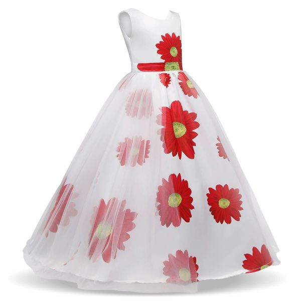 

цветочные платья выпускного вечера платья для девочек вечерняя одежда дети вечернее вечернее платье невесты свадебное платье на день рождени, Red;yellow