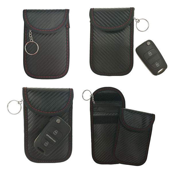 

2pcs new rfid electromagnetic shielding car key case bag case faraday cage pouch for keyless car