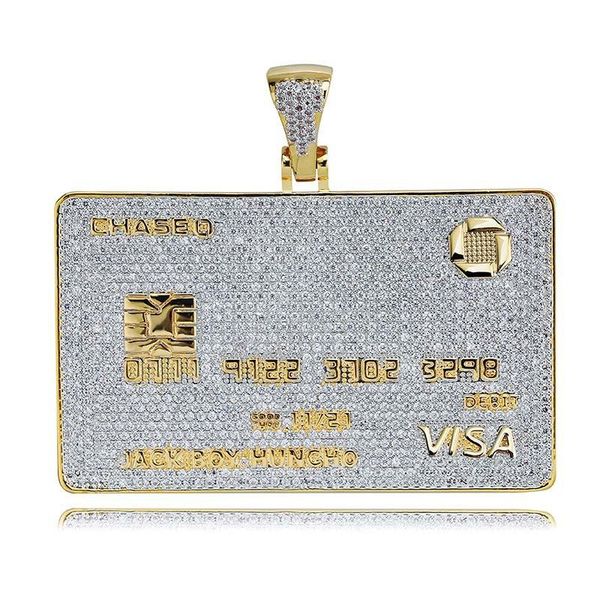 

2019 Новейшая Европа и Америка VISA VIP карта форма личности хип-хоп ожерелье с высоким