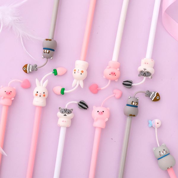 

30pcs/lot 0.5mm silicone painting office black ink kawaii high-quality cute school office stationery supplies wholesale