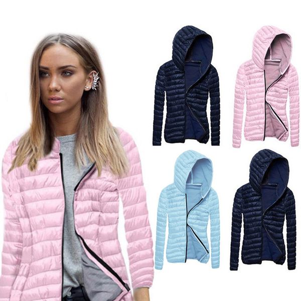

new woman autumn winter long sleeves coat cotton hooded cotton suit zipper jacket thin slim hooded cardigan jacket with hat girl hoodie s3xl, Black