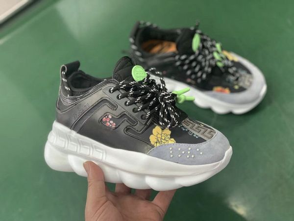 

New color chain reaction women men medu a running platform hoe torre genuine leather uede de igner flat medu a ca ual neaker 36 45