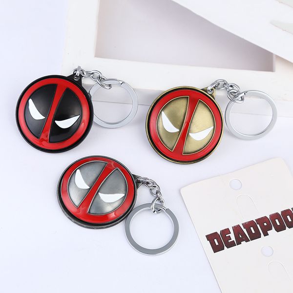 

мультяшные персонажи творческого маленького подарок брелок deadpool маска форма три цвета металла кулон брелок автомобиль сумка аксессуары, Silver