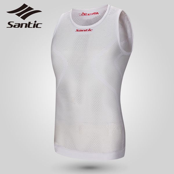 

santic cycling vest men's white bicycle clothes summer sport running clothing brand bike jersey maillot ciclismo sin mangas, Black