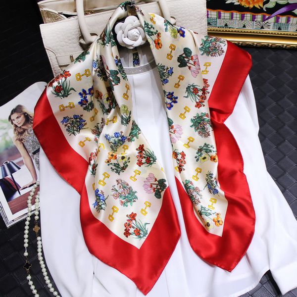 

сгущает малый цветочные пастырское атмосфера качества 90 шелк шарфа правда фиброина шелка креп сатин площади шарф шарф шаль, Blue;gray