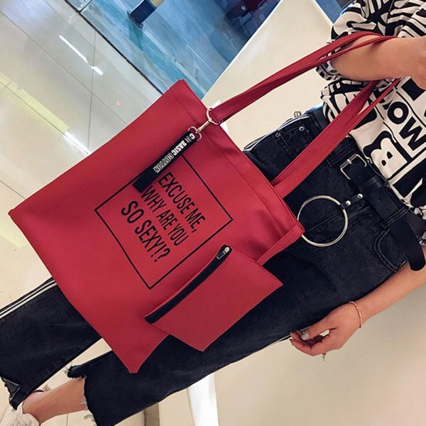 

fashion korea new harajuku letter female shoulder bag large capacity casual preppy lady bags