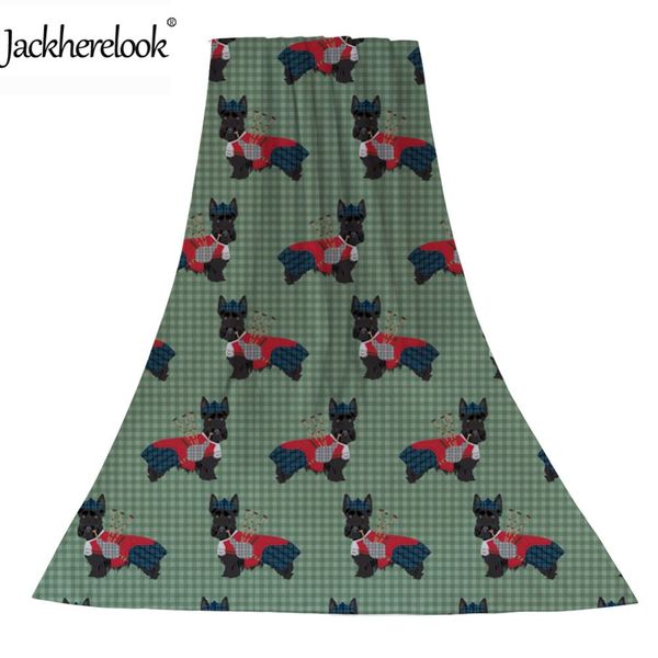 

jackherelook cartoon scottish terrier printed microfiber swimming towel large thick summer beach towels for adults sport gym spa