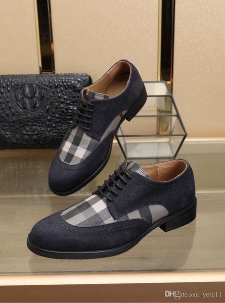 

20ss italian formal shoes men luxury dress shoes genuine leather cow leather crocodiles pattern oxford shoes madaod, Black