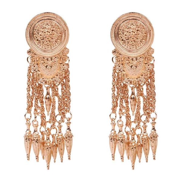 

alloy tassels dangle earrings for women brand luxury chandelier earring courtly style gifts for girlfriend gold wedding fashion jewelry, Silver