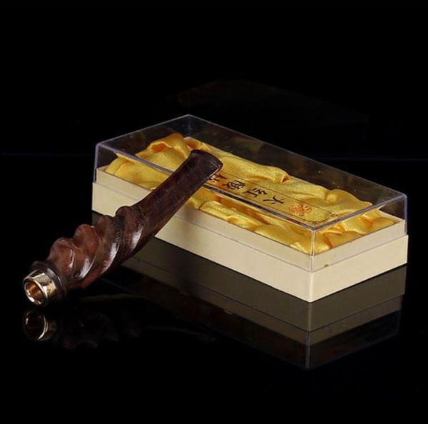 De alta qualidade da caixa de presente de ácido vermelho marca filial de cigarros de madeira artesanato cabeça de cobre filtro pode limpar tabaco atacado