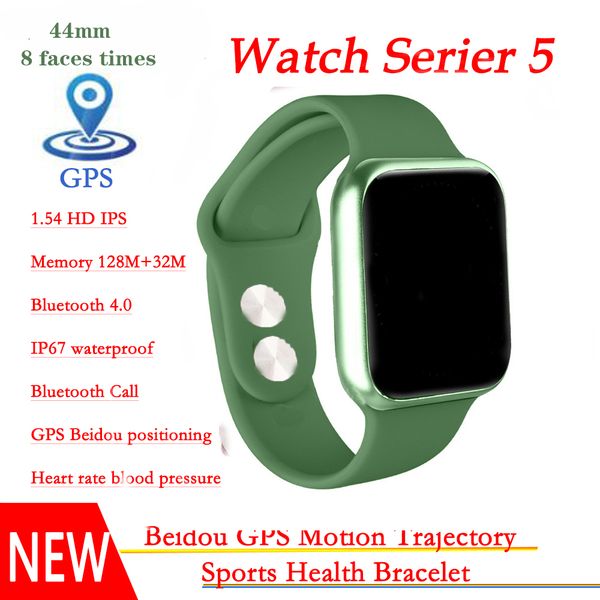 

goophone IOW 11 GPS 8 лица часы серии 5 1to1 44MM GPS Bluetooth смарт-часы EGG DEPORTES Fitness Tracker SmartWatch для Iphon