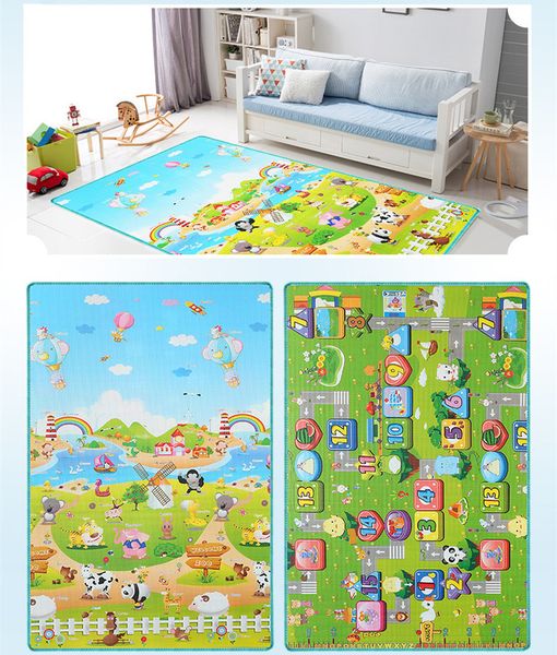 

baby toys children crawling puzzle play mat thickness 200*180*2cm double-faced foam infant mat climb pad carpet ing