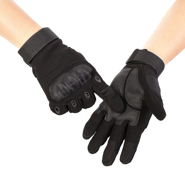 

touch screen gloves sports army shooting mountain climbing anti-skid rubber full finger gloves, Black