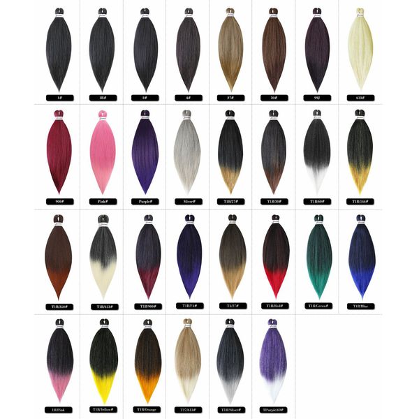 

pre stretched braiding hair 20" 26"-5 packs long itch-water setting synthetic fiber crochet braiding hair extension ez yaki textur, Black