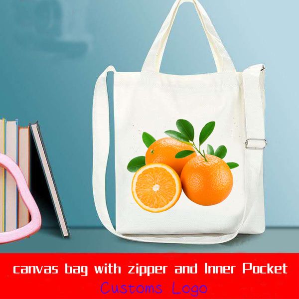 

foldable reusable shopping beach bag women canvas tote ladies casual shoulder bag flower fruits print schoolgirl book handbag