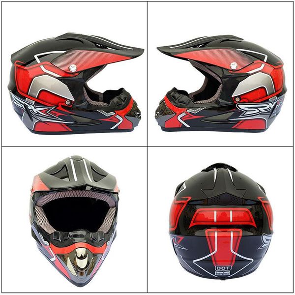 

adeeing fashion outdoor off road casco motorcycle & moto dirt bike racing helmet cycling mask motocross racing helmet set