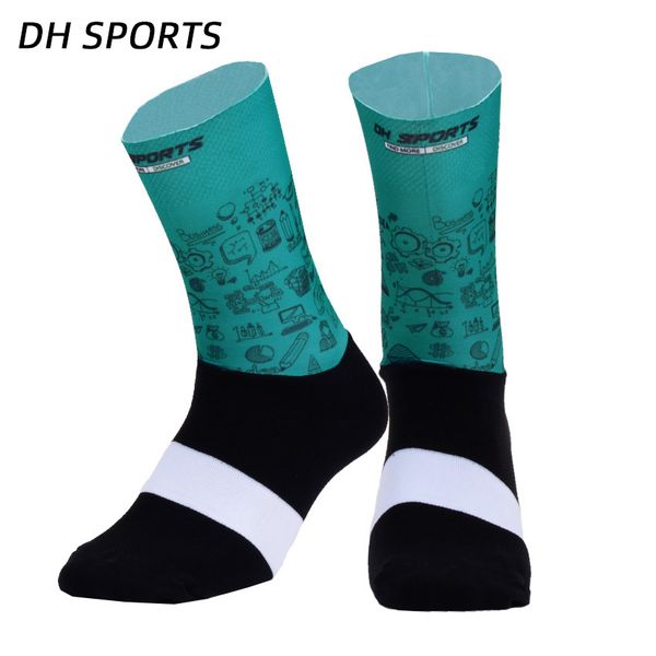 

neue faser radfahren socken professionelle komfortable frauen fahrrad rennen sport socken anti slip wandern klettern, Black