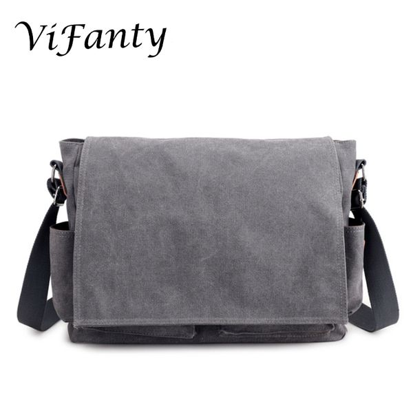 

canvas messenger shoulder bag crossbody bookbag business bag