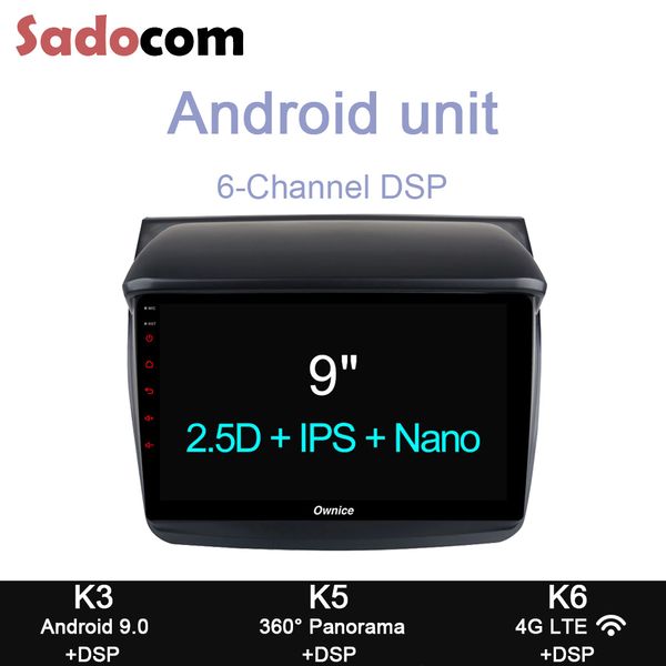 

9" dsp car dvd player 4gb 64gb rom 4g lte gps map rds radio camera tpms android 8.1 for mitsubishi l200 trion 2007 - 2014