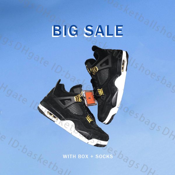 

new bred 4s basket shoes 4 black golden men sports sneakers ivs designers shoes basketball trainers
