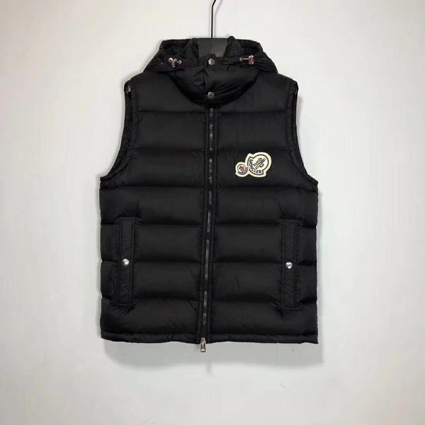 

men clothes fashion winter vest jackets hoodies outdoor warm goose down vest jacket casual cotton vests brand outerwear coats 3-15, Black