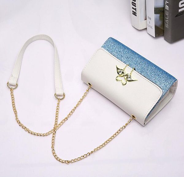 

fashion women cross body bags wholesale ladies sequins chain shoulder bag small flap sister totes