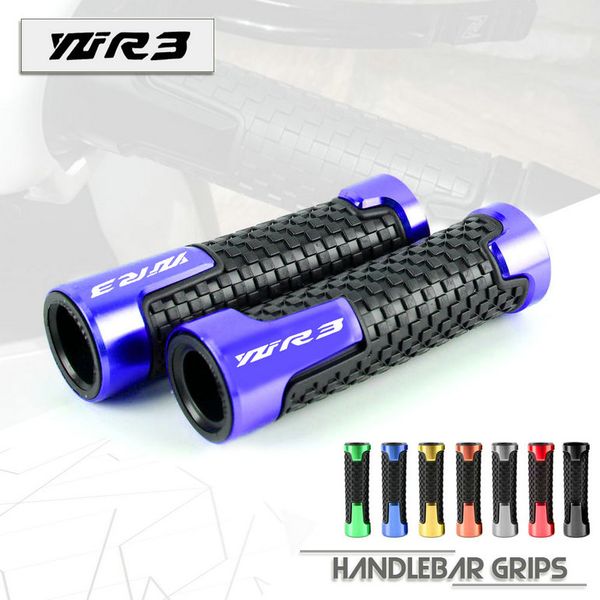 

7/8'' 22mm universal motorcycle aluminum cnc handlebar for yamaha yzf r3 yzfr3 15-19 yzf-r3 moto handle bar gel hand grips