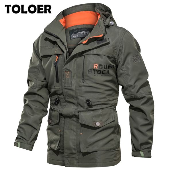 

men's winter bomber jacket men autumn jackets male brand tactical jackets mens army multi-pocket waterproof coats, Black;brown