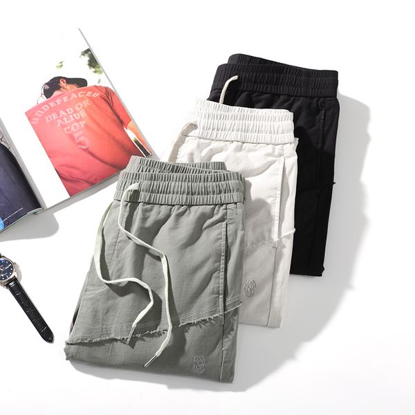 

summer new jogger sports pants men's hip-hop solid color slim trousers autumn and winter men's casual fashion street wear cotton s, Black