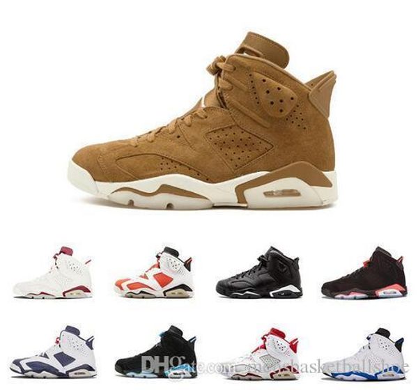 

new 6 6s mens basketball shoes man unc black cat infrared sports blue maroon olympic alternate hare oreo angry bull sports sneakers