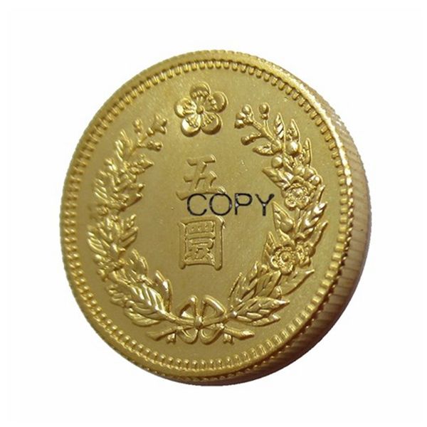 

great korea 5 won gold plated coins copy