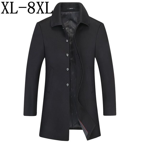 

size 8xl 7xl 6xl 2019 new autumn brand trench coat men business mens overcoat long coat black trench jacket, Tan;black