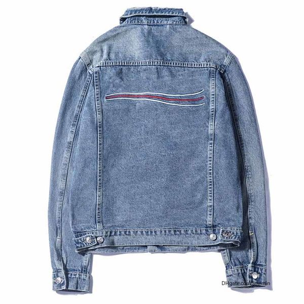 

balenciaga balenciaga blcg 19ss мужская женская джинсовая куртка мода роскошные дизайнерские брендовые куртки хип-хоп уличная одежда топ qua, Black;brown