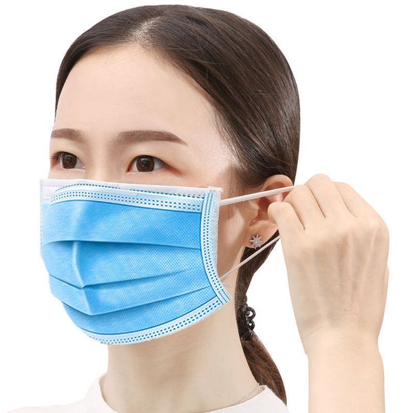 

In Stock!Disposable Face Masks with Elastic Ear Loop 3 Ply Breathable and Comfortable for Blocking Dust Air Pollution Protection Pack