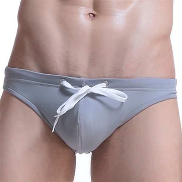

solid striped breathable men's swimsuit briefs tether swimming trunks underwear surf boardshorts zwembroek cuecas badpak a40