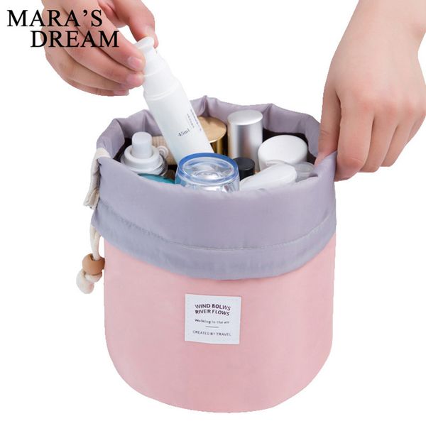 

mara's dream waterproof barrel travel cosmetic bag cosmetic bag nylon wash dressing box storage toiletry large capacity