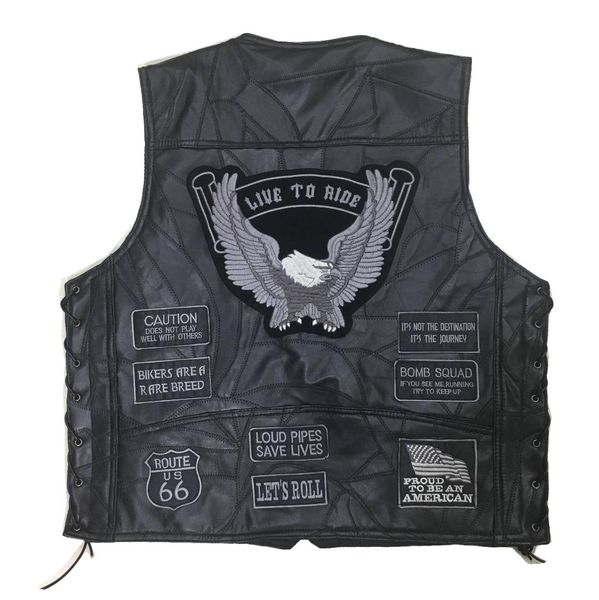 

cool motorcycle jacket genuine leather vest mens punk retro classic style motorcycle jacket biker club casual vest moto clothing