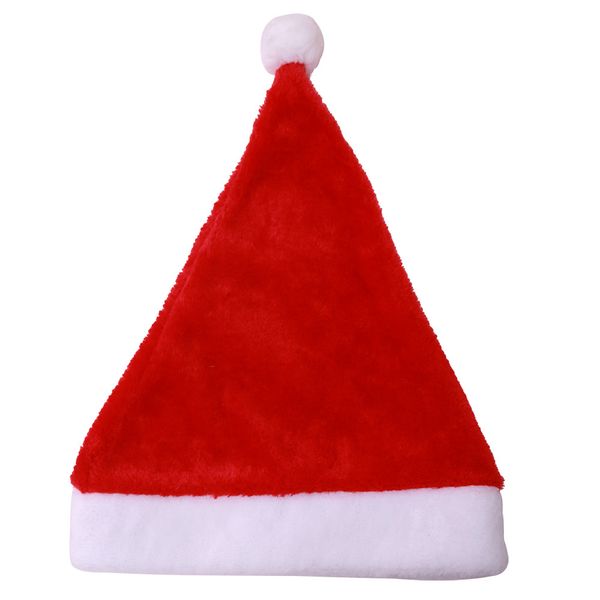 

children's santa claus hat winter warm christmas high-grade plush hat to increase thickening big ball soft plush chr, Golden;white