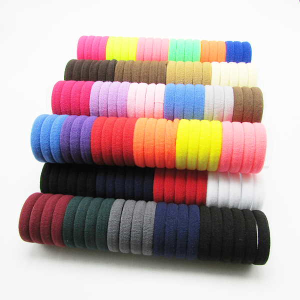 

3cm 66pcs/ box cute candy colour elastic hair band rubber bands kids hairband hair accessories for girl headband rope, Slivery;white