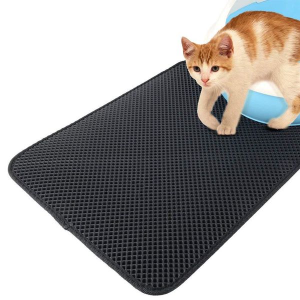 

waterproof pet cat litter mat layer eva double-layer cat litter trapping mat pad bottom non-slip large pet