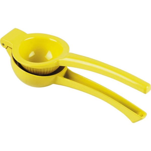 

metal lemon and orange fruit press juicer yellow