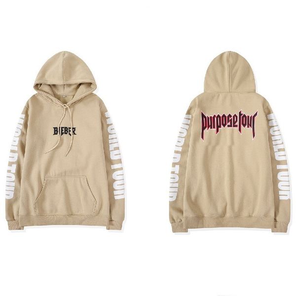 

purpose tour mens designer hoodies letter printed fleece street style loose long sleeved hooded pullover sweatshirts fashion mens hoodies, Black