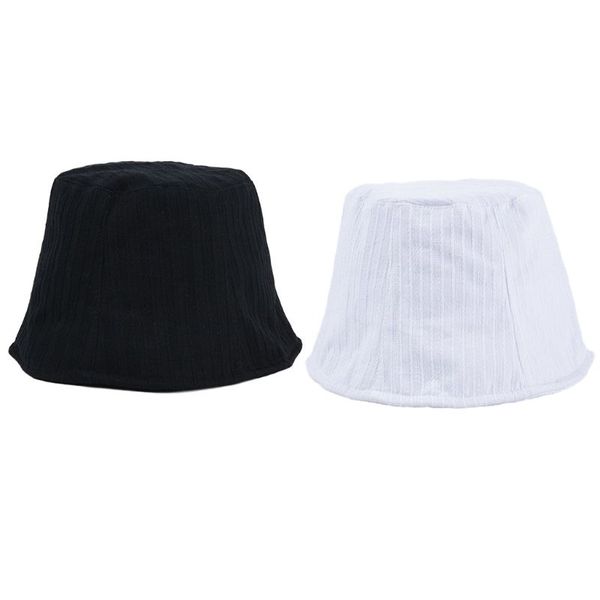 

classic solid color bucket hat women men summer sun hunting fisherman cap headwear accessory