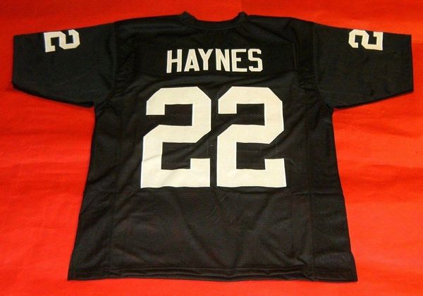 

retro #22 michael haynes custom jersey mike mens stitching s-5xl,6xl football jerseys running, Black;blue