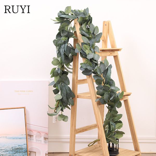 

high grade artificial eucalyptus vine simulation plant green ivy rattan garland wedding garden home l decorative flowers
